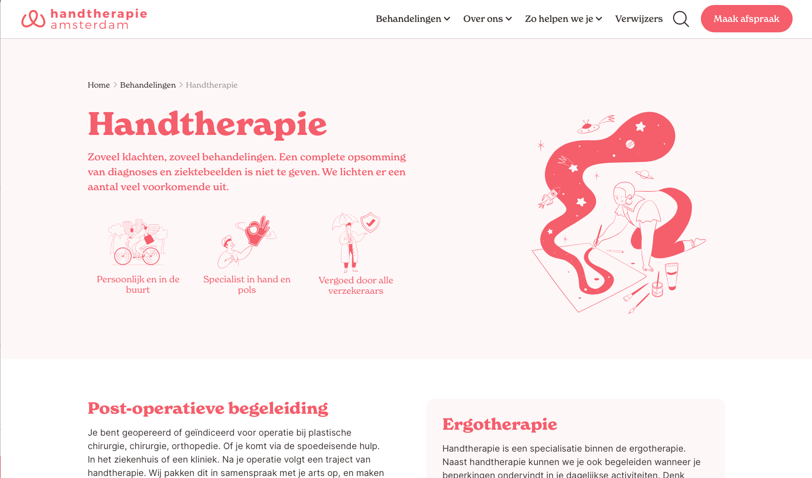 Praxis Für Ergotherapie & Handtherapie Heike Christmann Behandelingen | Handtherapie Amsterdam